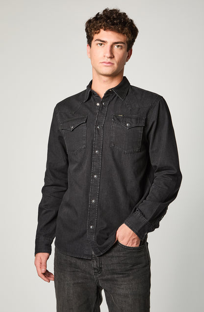 Camisa Hombre Regular Western Negro