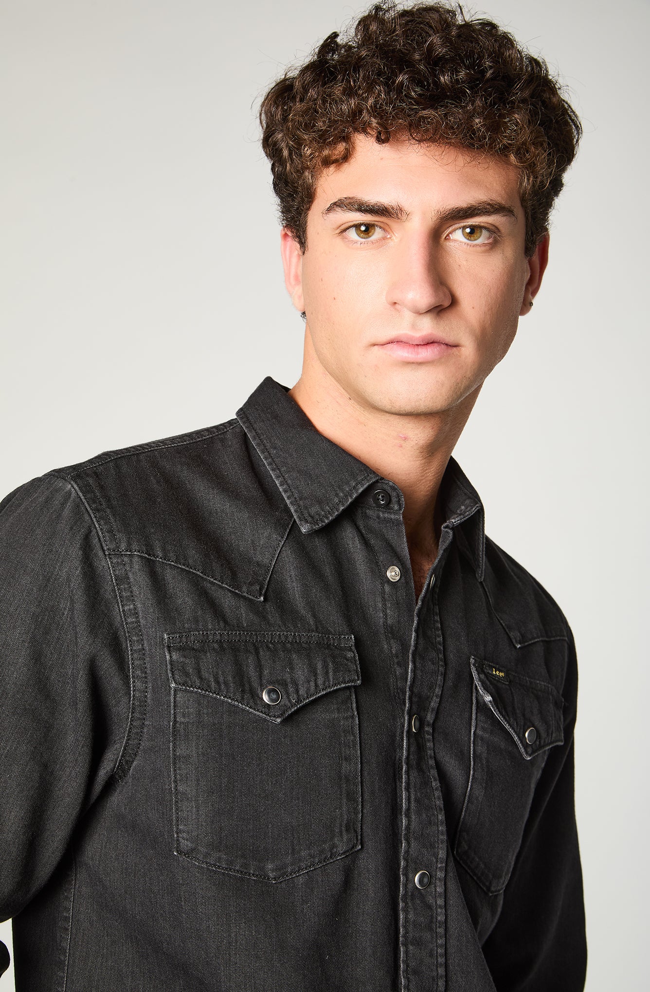Camisa Hombre Regular Western Negro