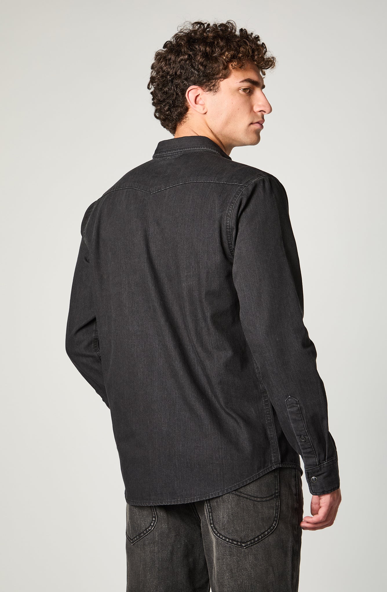 Camisa Hombre Regular Western Negro