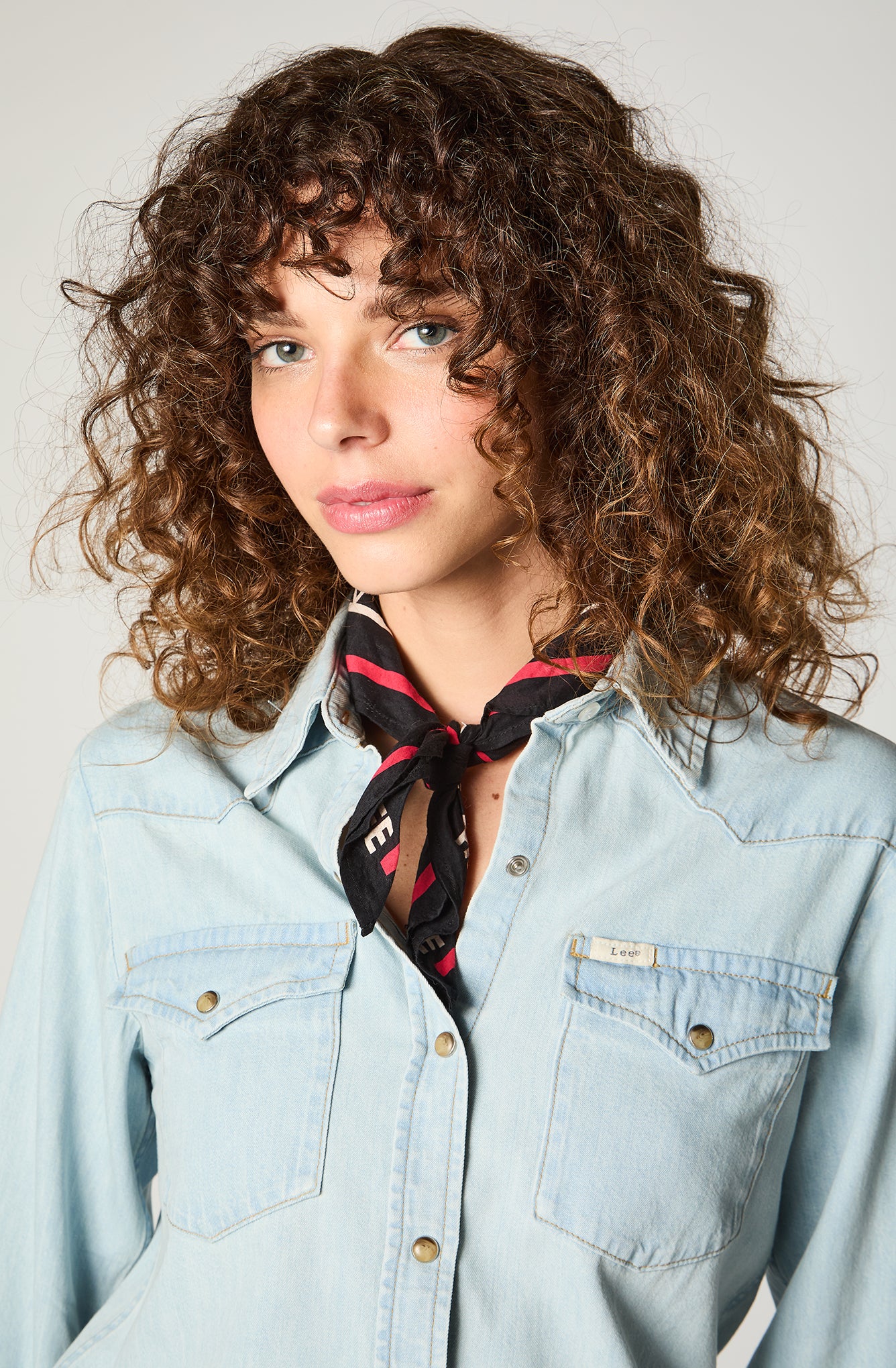 Camisa Mujer Regular Western Celeste