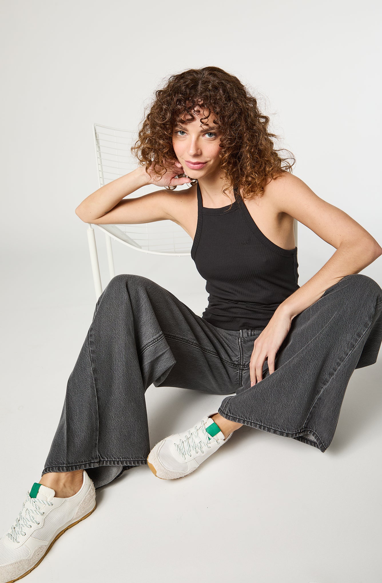 Jeans Mujer Wideleg Grey