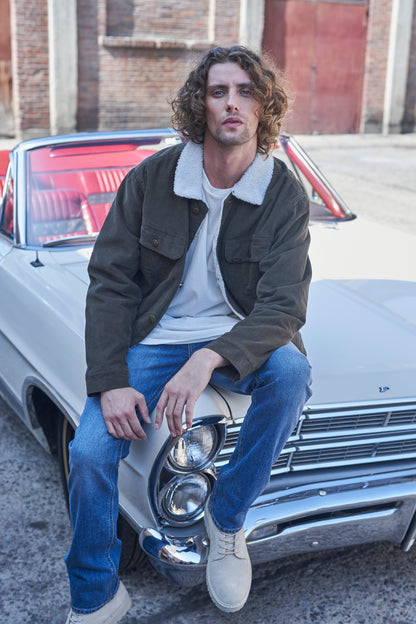 Jeans Hombre Tiro Alto Brooklyn Classic Straight Fit Light Blue