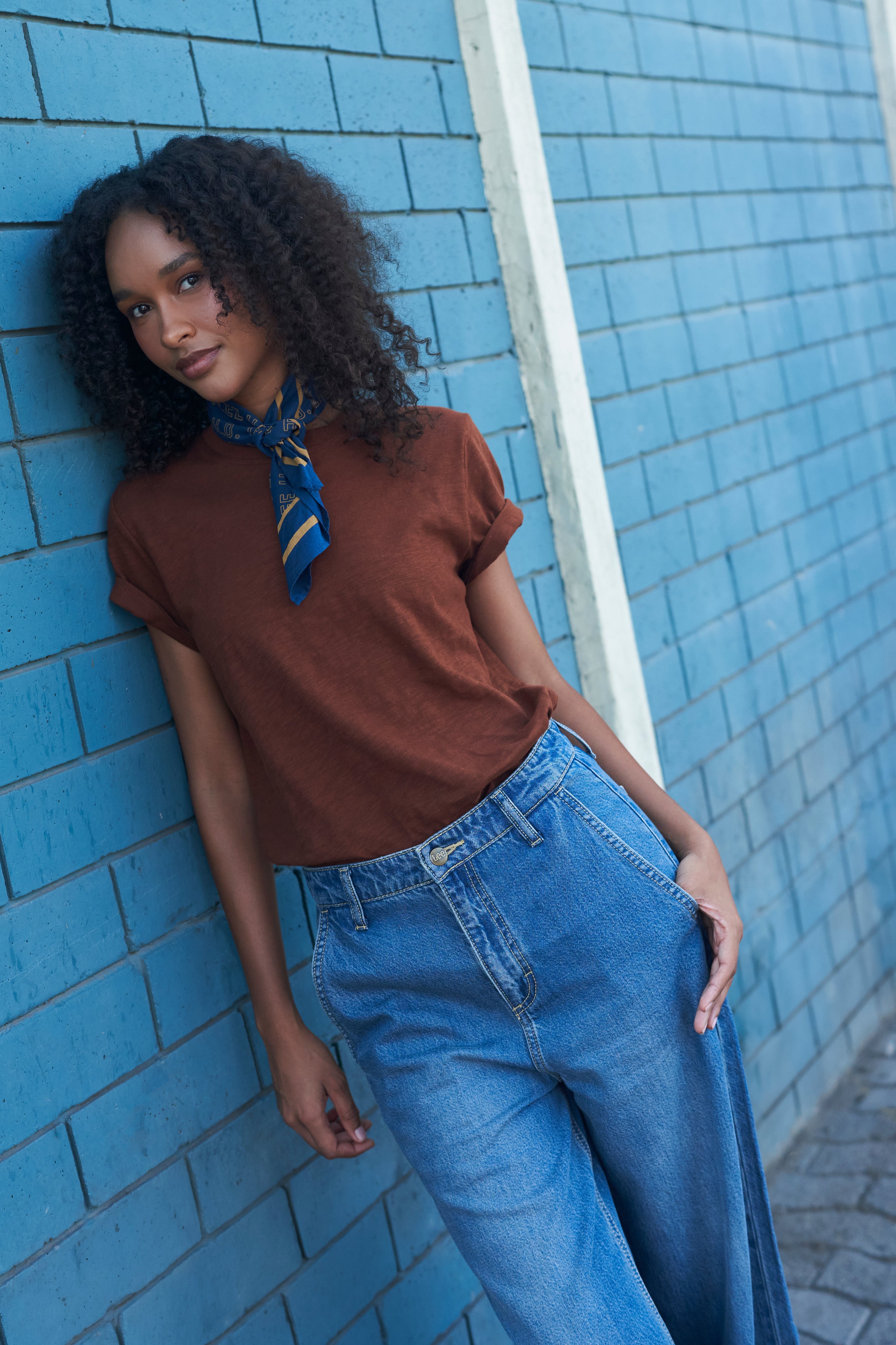 Jeans Mujer Relax Azul Claro Estella A Line