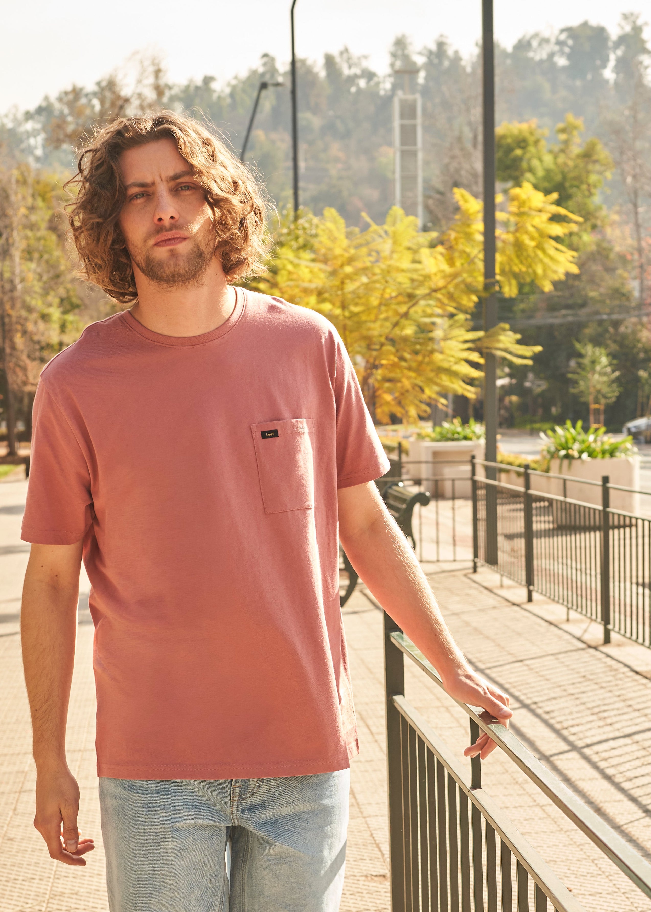 Polera Hombre 1 Pocket Regular Fit Rosa