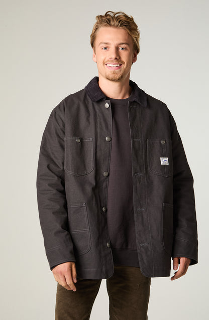 Chaqueta Hombre Loose Gris Canvas