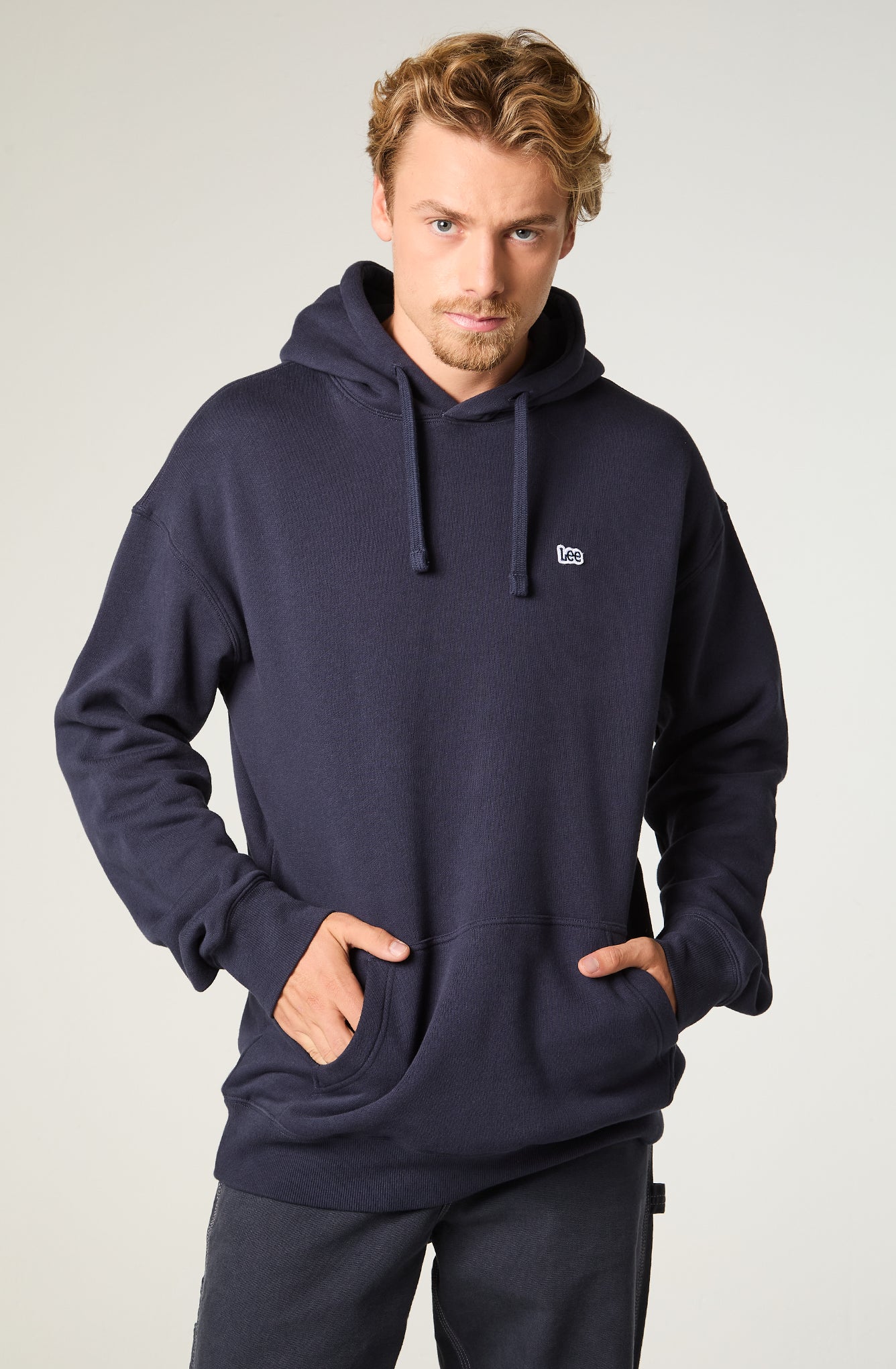 Poleron Hombre Loose Azul Hoodie