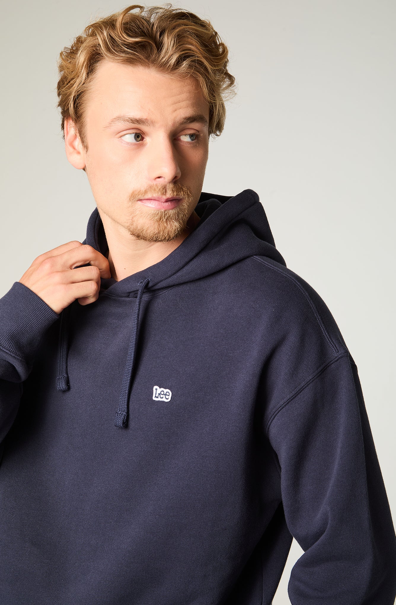 Poleron Hombre Loose Azul Hoodie