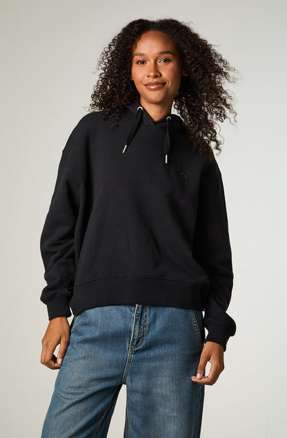 Poleron Mujer Regular Negro Hoodie
