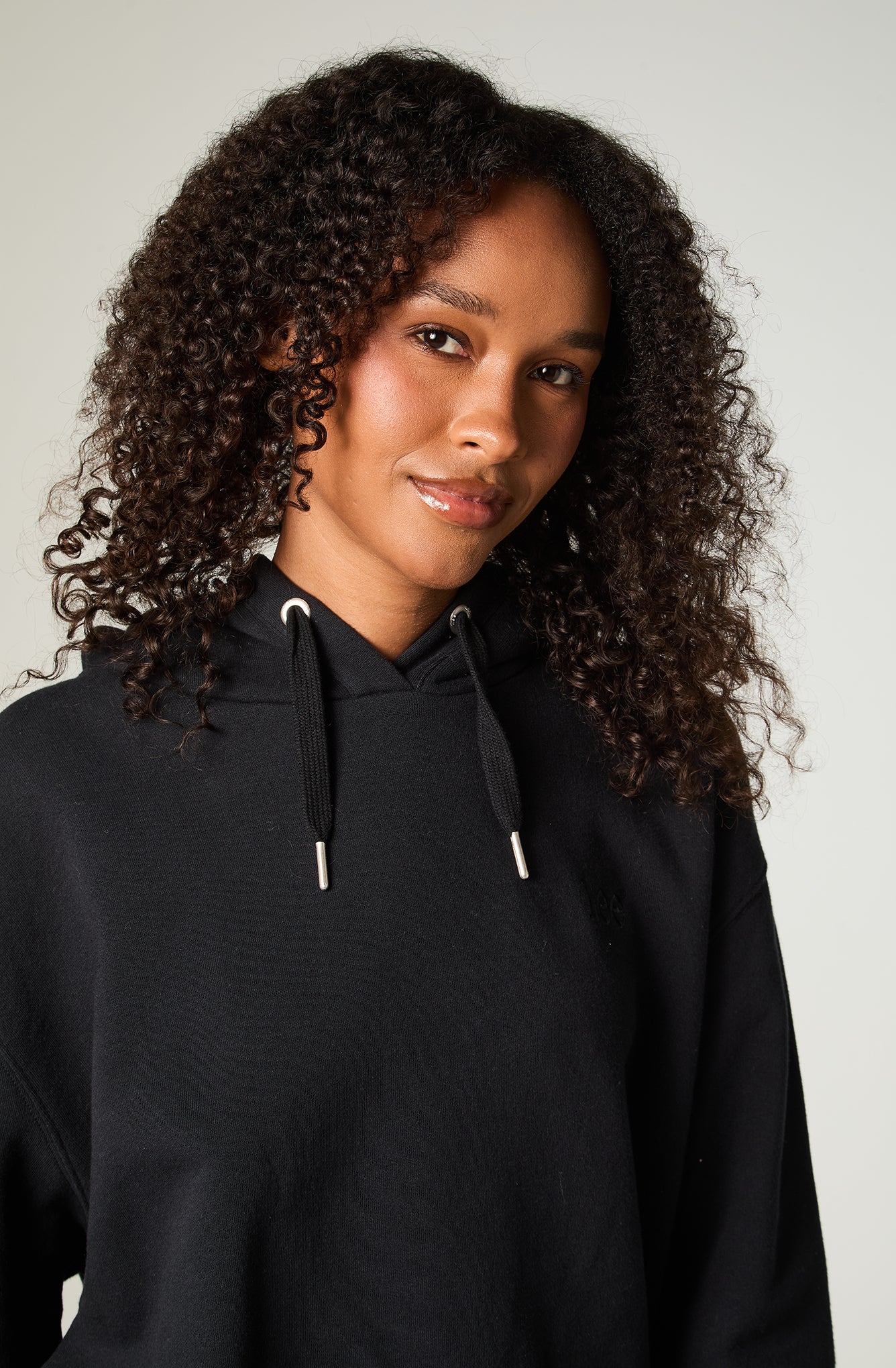 Poleron Mujer Regular Negro Hoodie