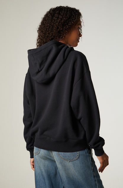 Poleron Mujer Regular Negro Hoodie