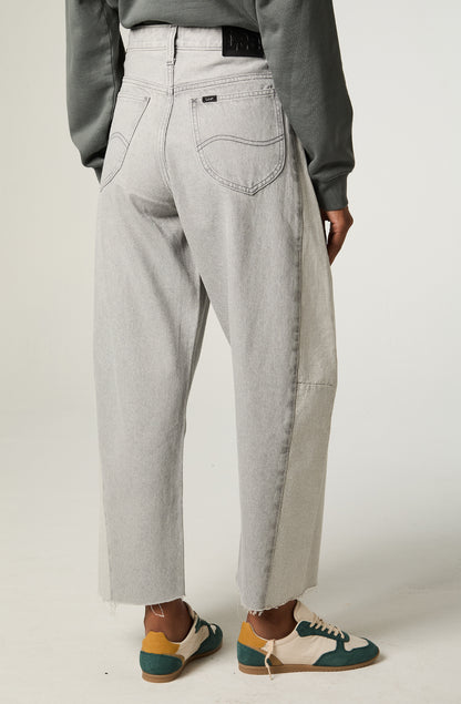 Jeans Mujer Barrel Gris Mr Loose