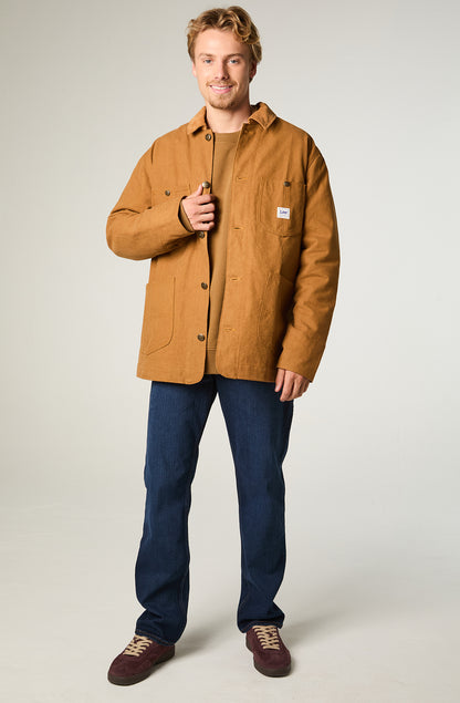 Chaqueta Hombre Loose Camel Canvas