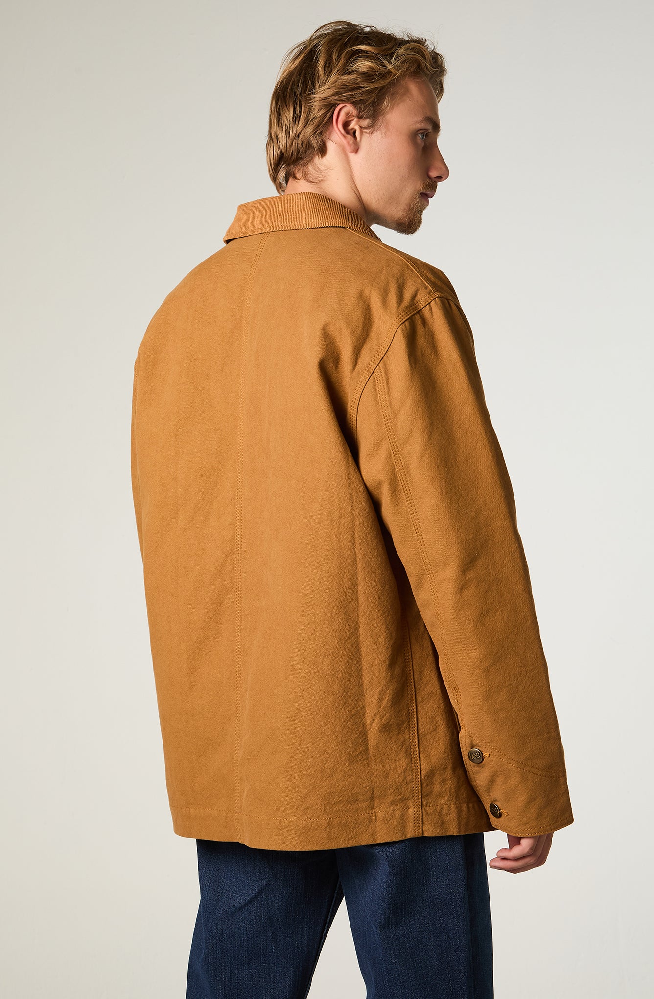 Chaqueta Hombre Loose Camel Canvas