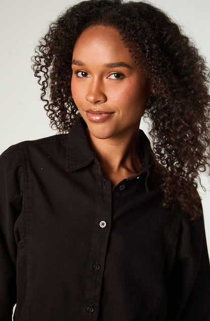 Blusa Mujer Volume Sleeve Shirt Black Yonder