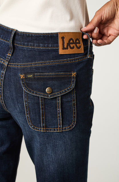 Jeans Mujer Boot Cut Azul Oscuro Jessica