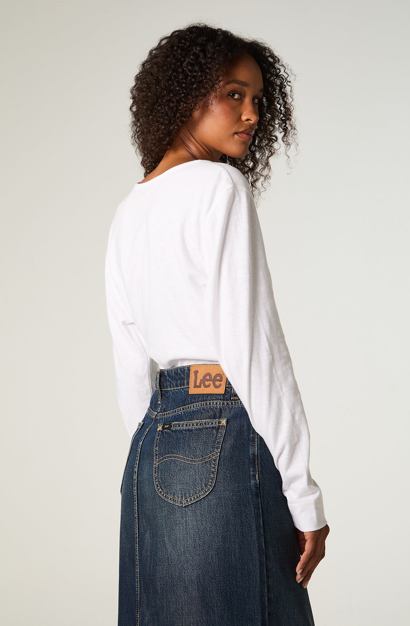 Polera ML Mujer Regular Ecru Henley