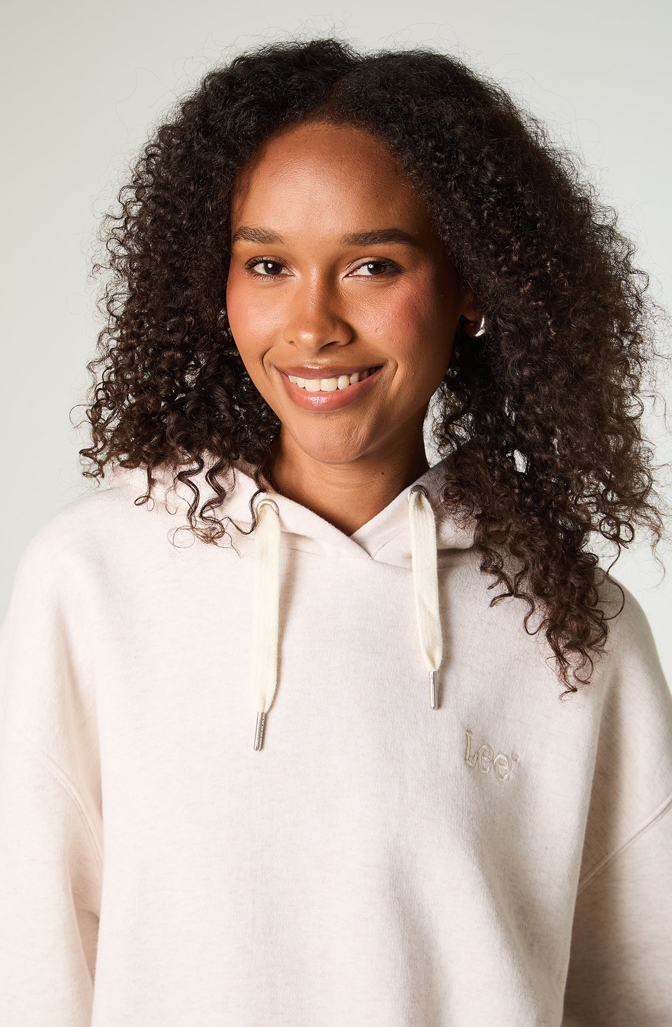 Poleron Mujer Regular Ecru Hoodie