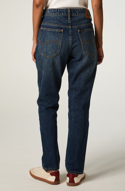 Jeans Mujer Slim Straight Azul Rider