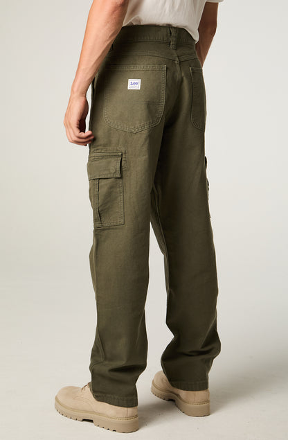 Pantalon Hombre Cargo Verde Relaxed
