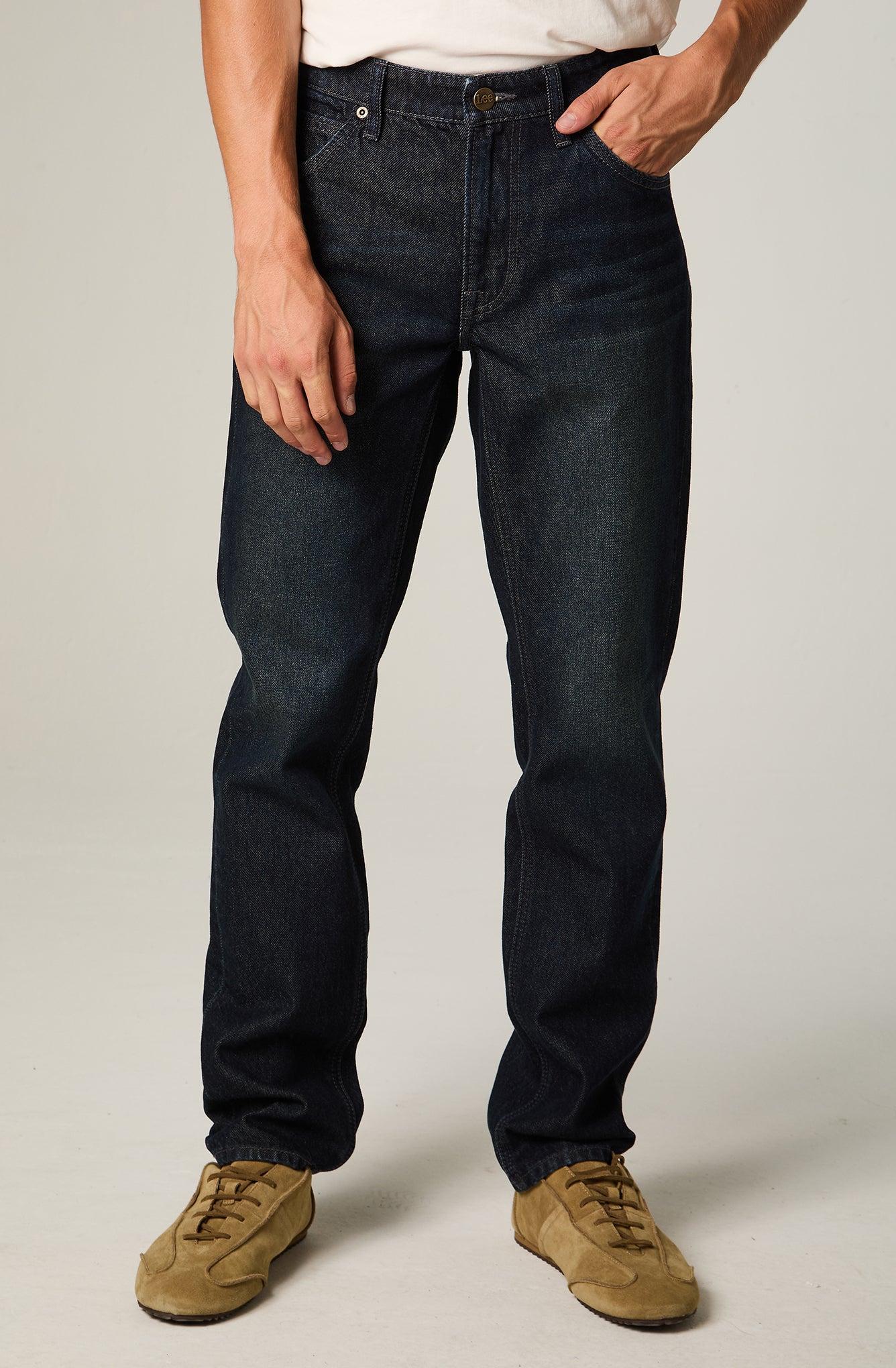 Jeans Hombre Straight Tiro Medio Raw Daren