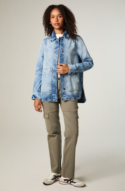 Chaqueta Lee Denim Washed Light Blue