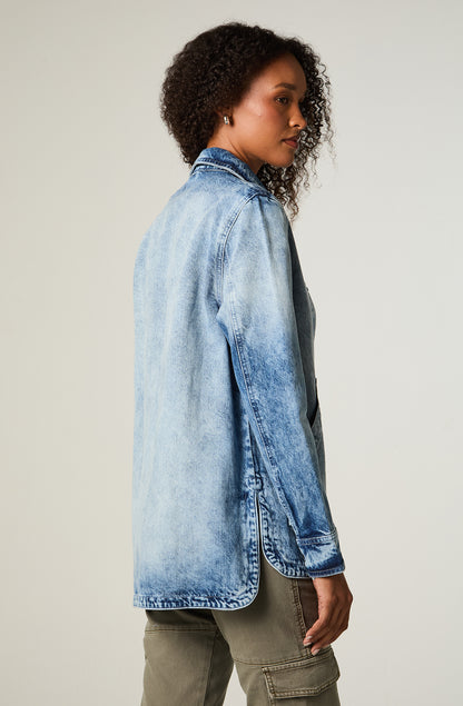 Chaqueta Lee Denim Washed Light Blue