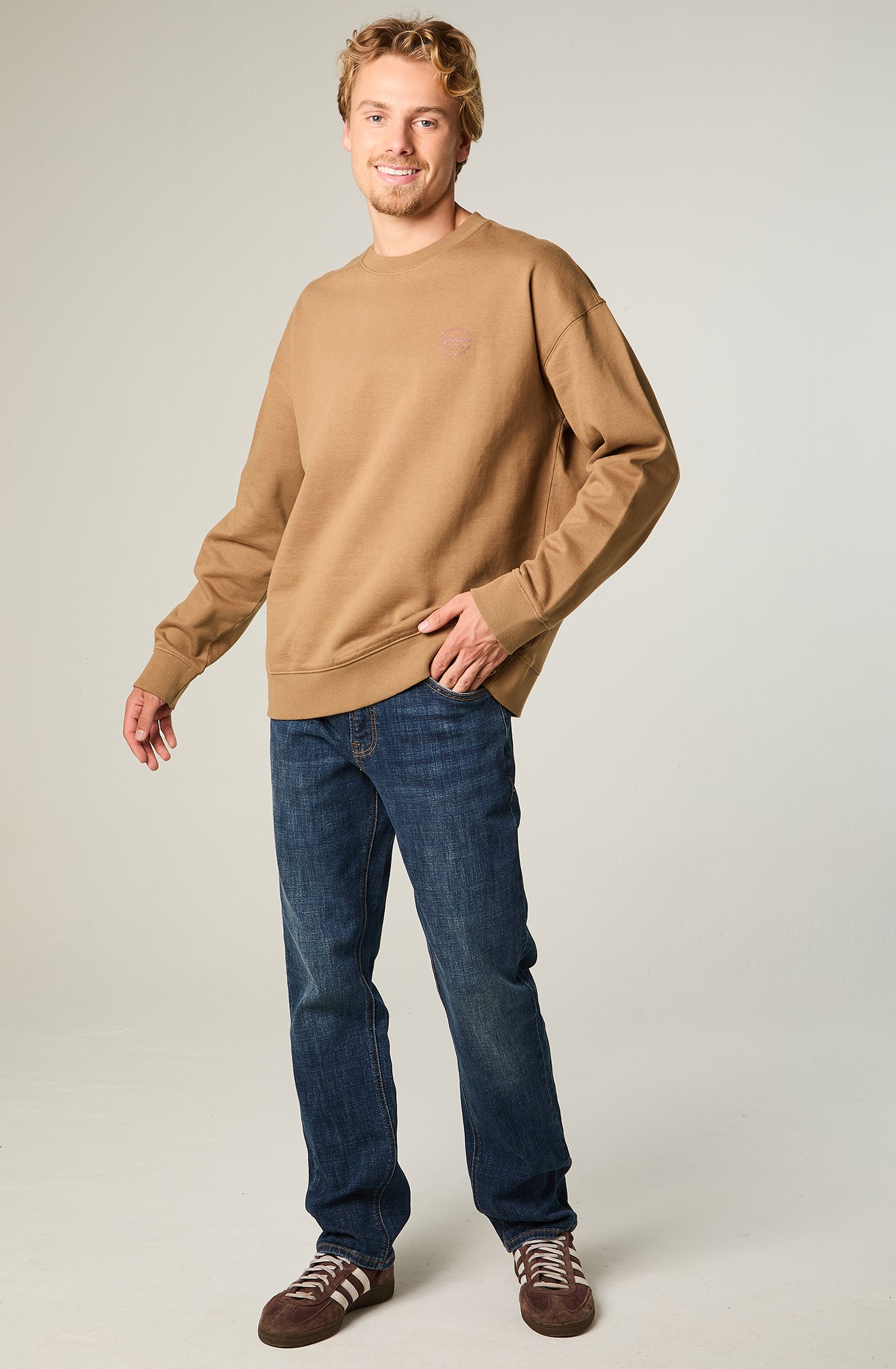 Jeans Hombre Straight Tiro Alto Azul Brooklyn