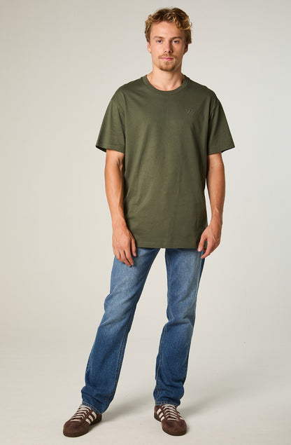 Polera Mc Hombre Regular Verde Bordado