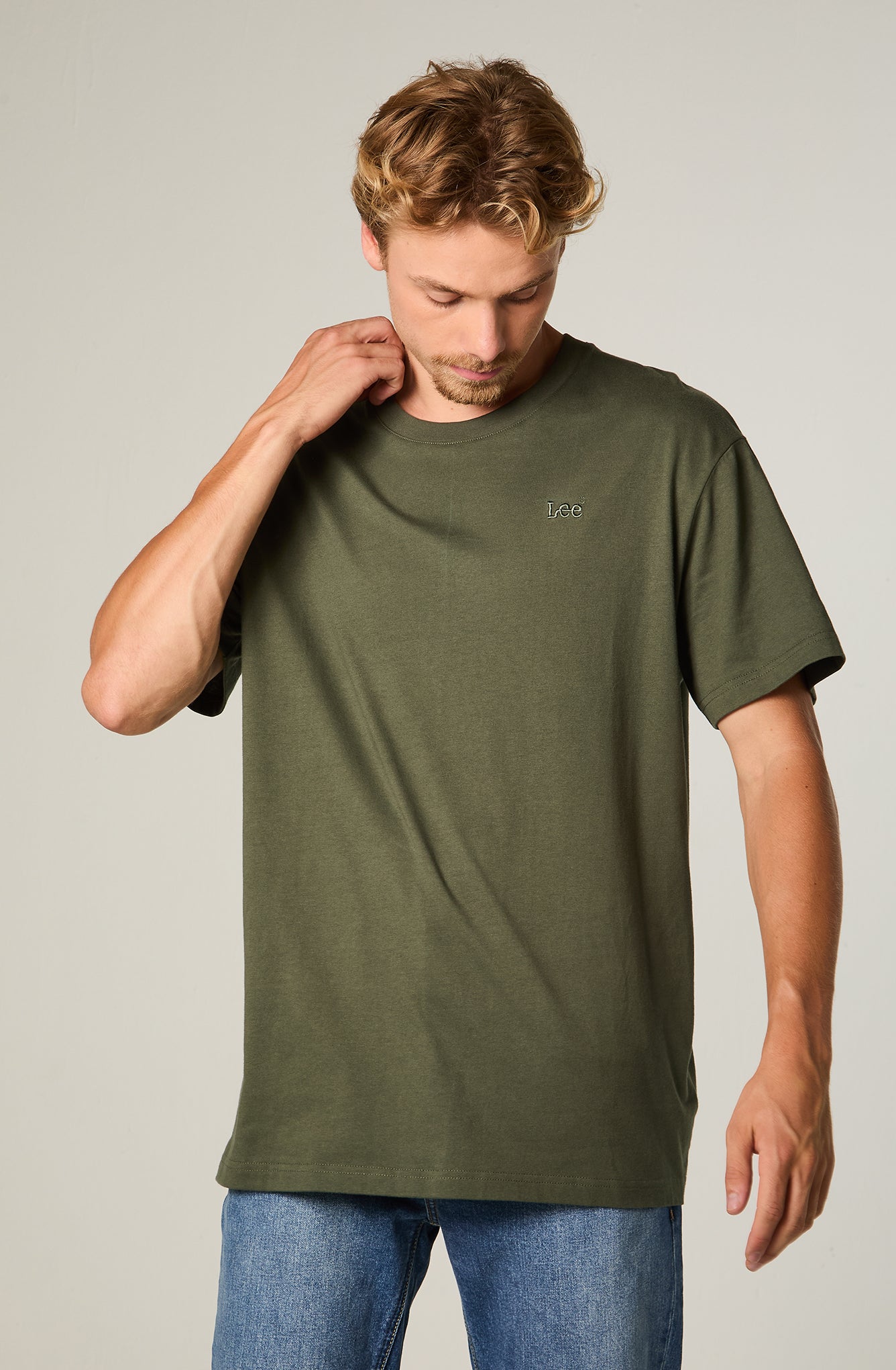 Polera Mc Hombre Regular Verde Bordado