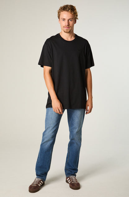 Polera Mc Hombre Regular Negro Bordado