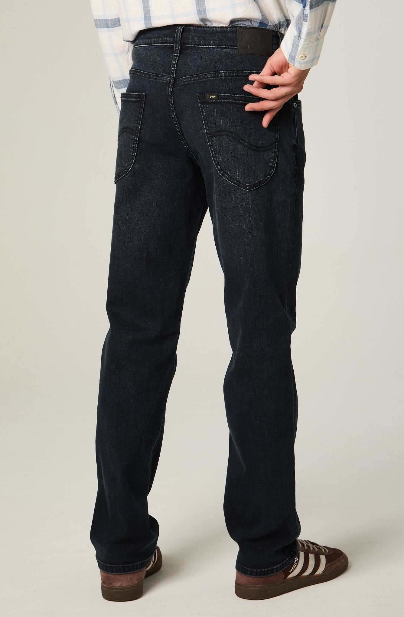 Jeans Hombre Straight Tiro Alto Azul Oscuro Brooklyn