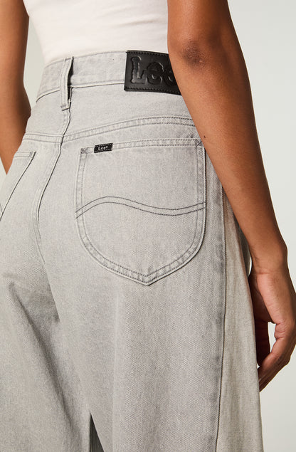 Jeans Mujer Barrel Gris Mr Loose