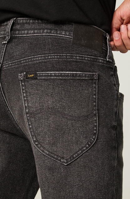 Jeans Hombre Straight Tiro Medio Gris Oscuro Daren
