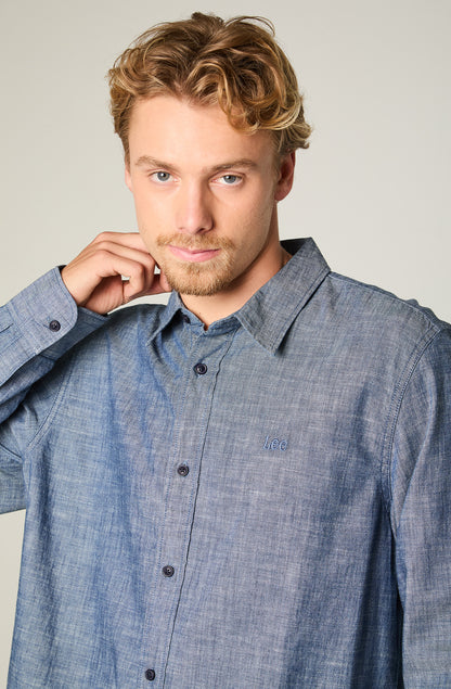 Camisa ML Hombre Clean Regular Celeste