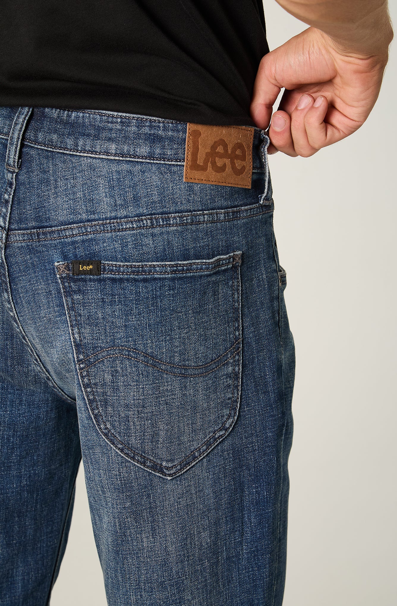 Jeans Hombre Straight Tiro Medio Azul Daren