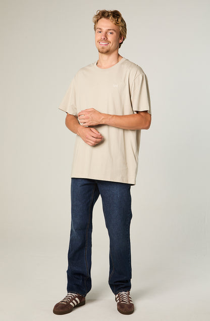 Polera Mc Hombre Regular Beige Bordado