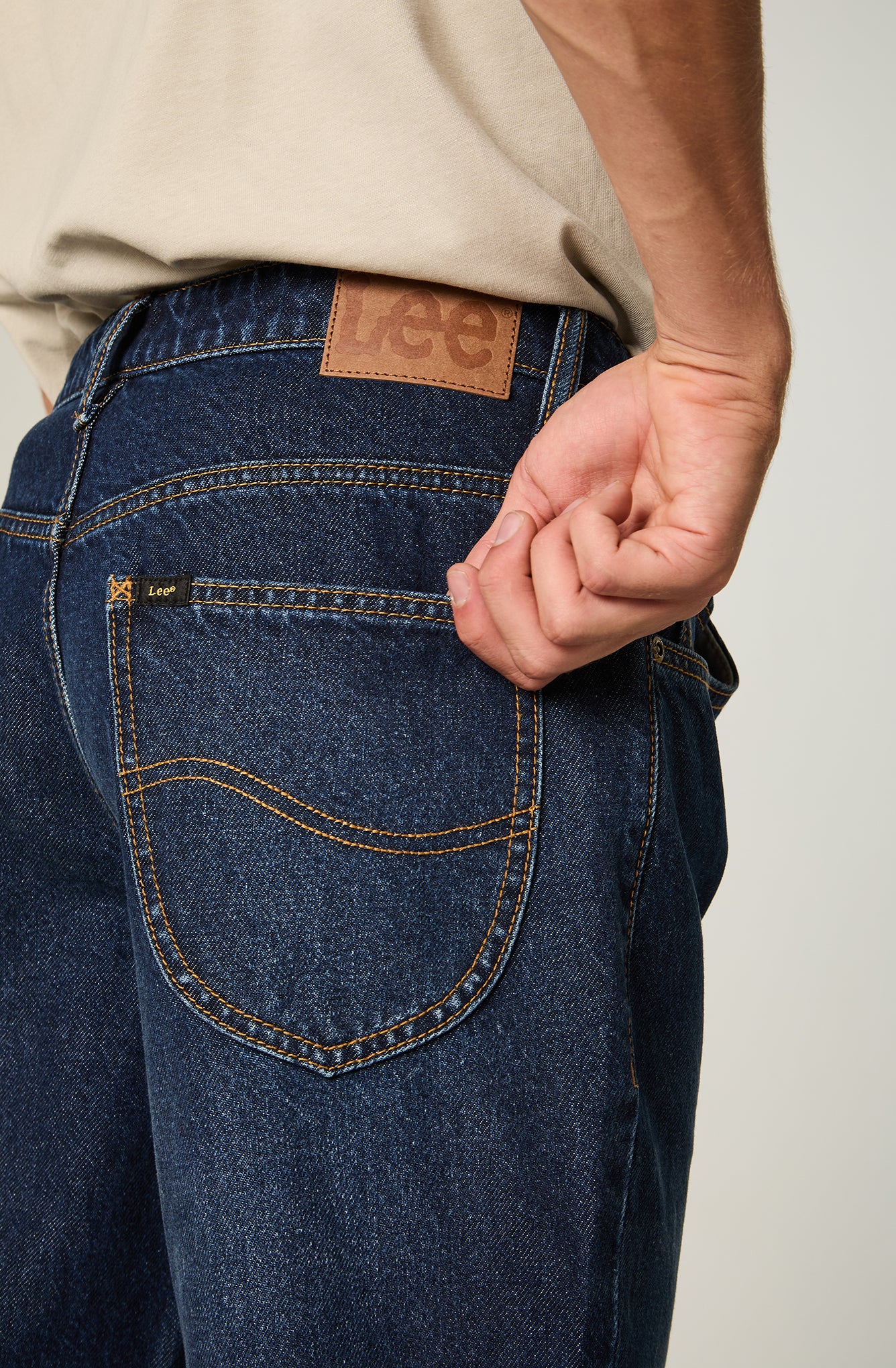 Jeans Hombre Straight Tiro Alto Azul Oscuro Brooklyn