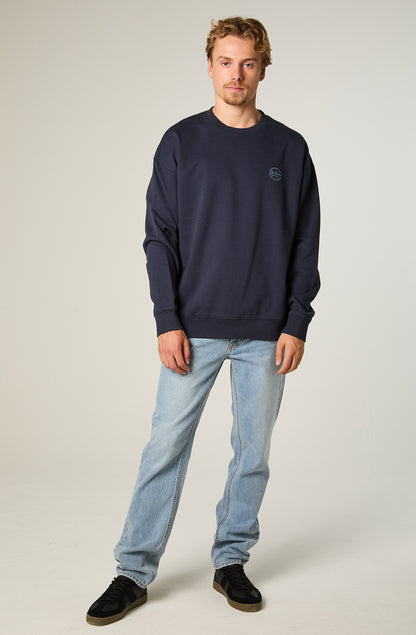 Poleron Hombre Regular Azul Crew