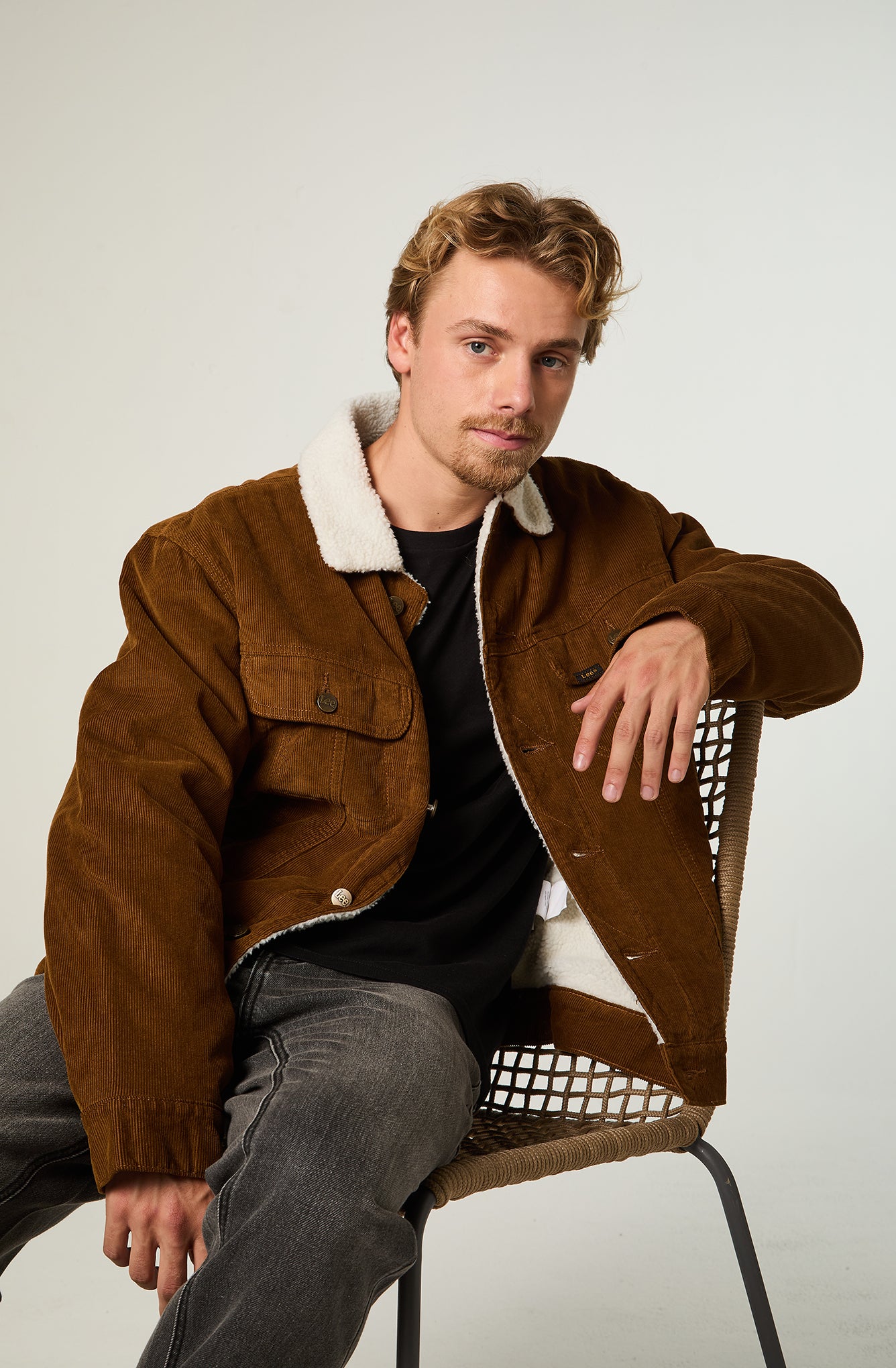 Chaqueta Hombre Regular Camel Cotele