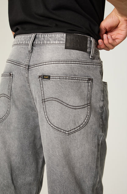 Jeans Hombre Straight Tiro Alto Gris Brooklyn