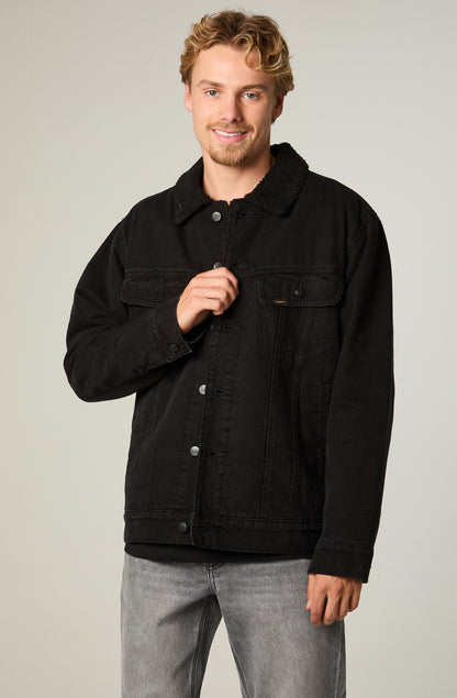 Chaqueta Hombre Rider Sherpa Jacket Denim Black