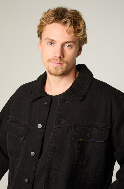 Chaqueta Hombre Rider Sherpa Jacket Denim Black