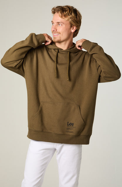 Poleron Lee Logo Hoodie Militar Green