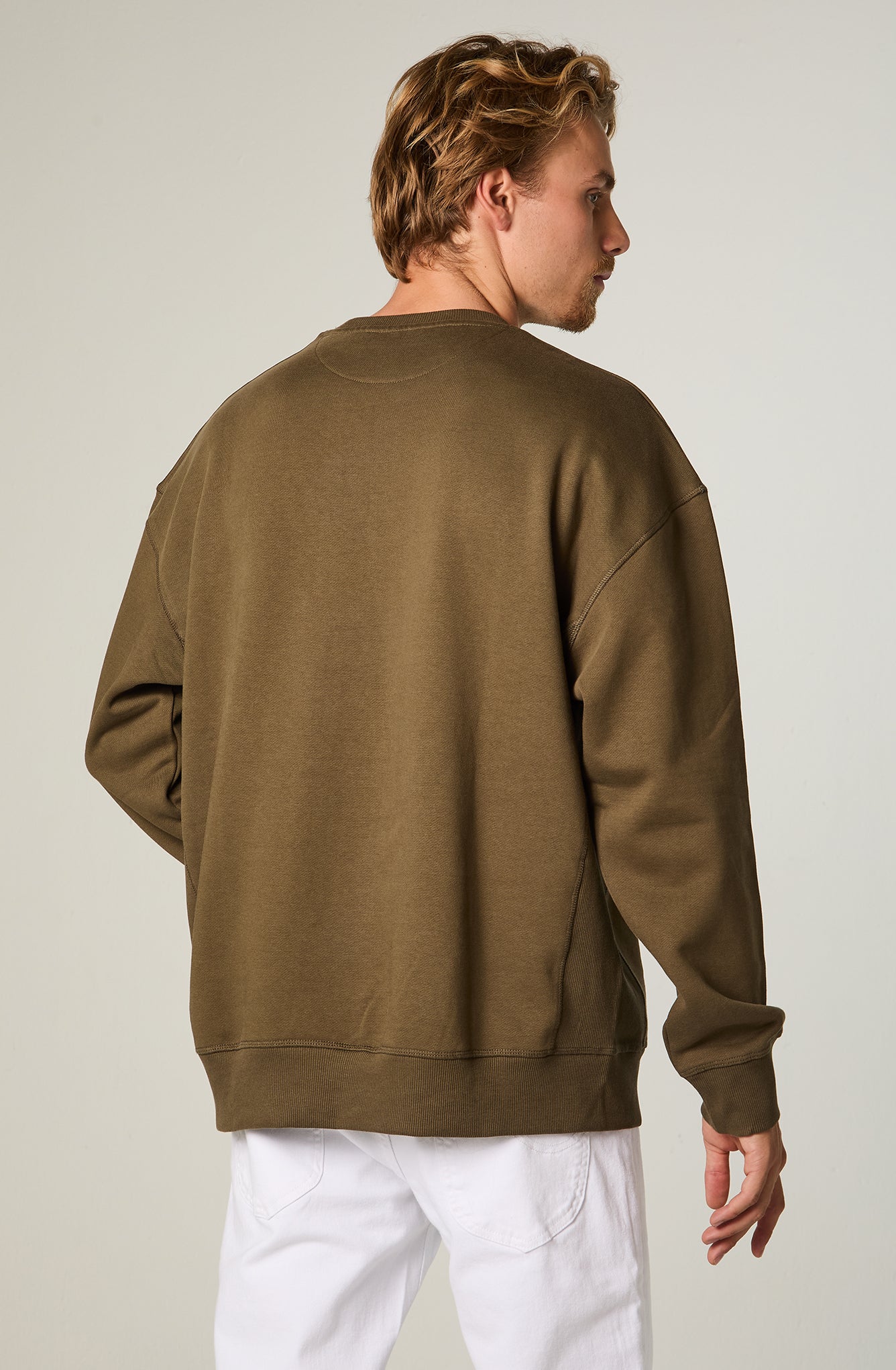 Poleron Lee Crew Militar Green