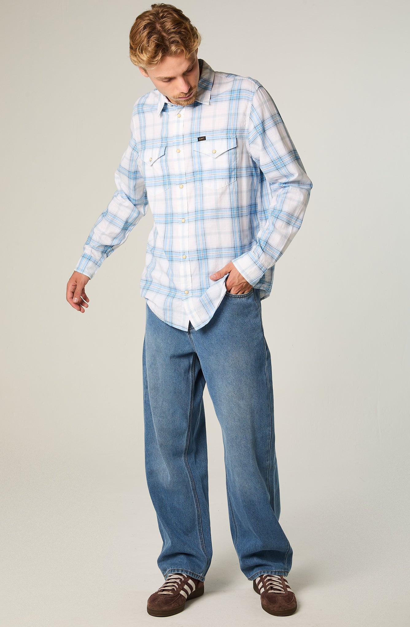 Jeans Lee Asher Loose Straight Fit Worker Mid