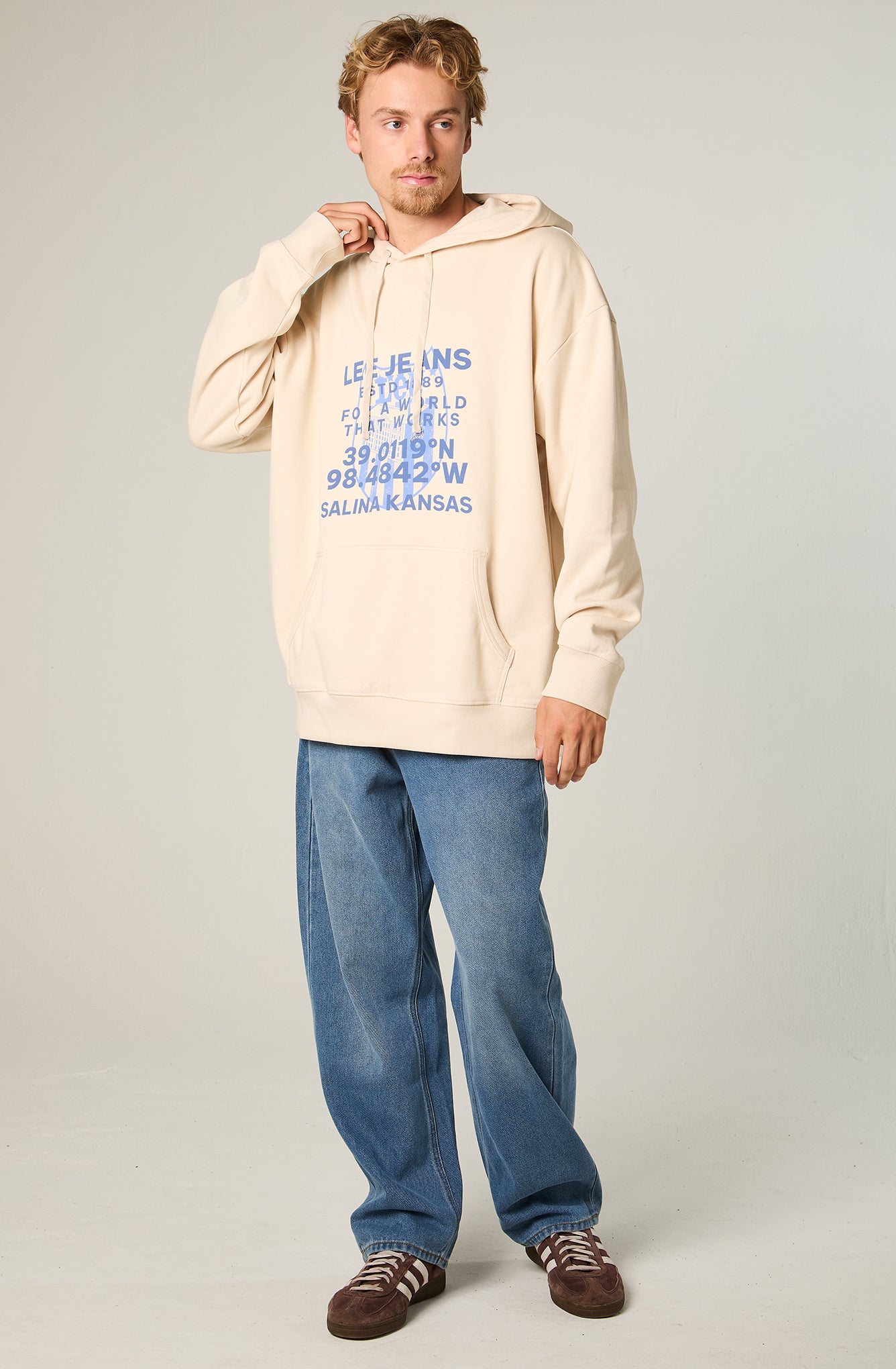 Poleron Lee Hoodie Vintage White