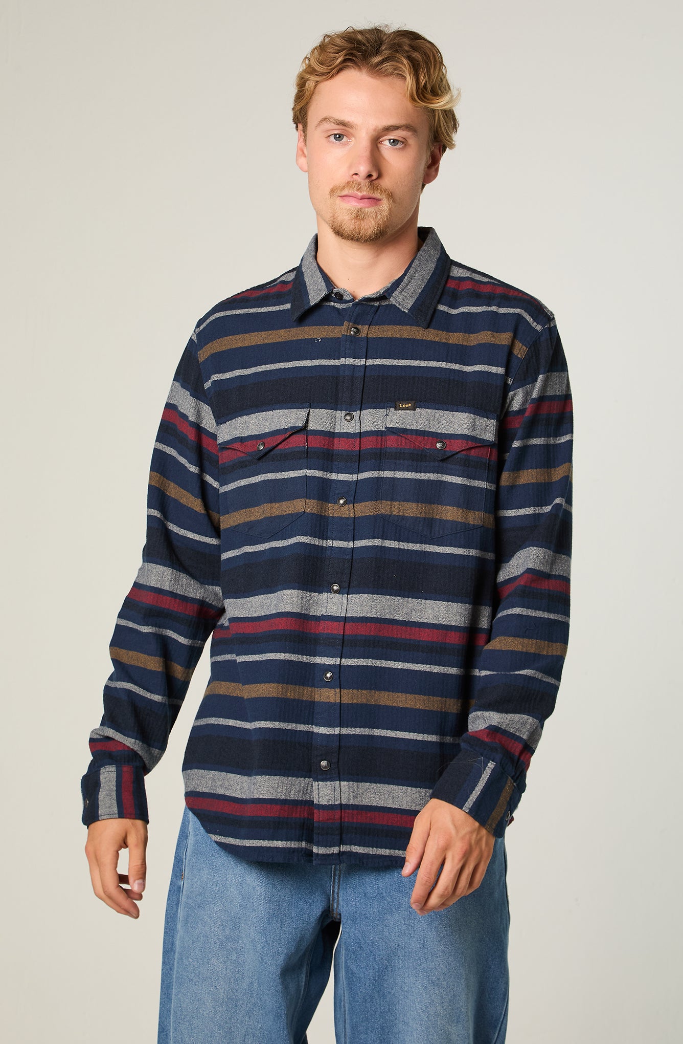 Camisa Hombre Lee Clean Mood indigo