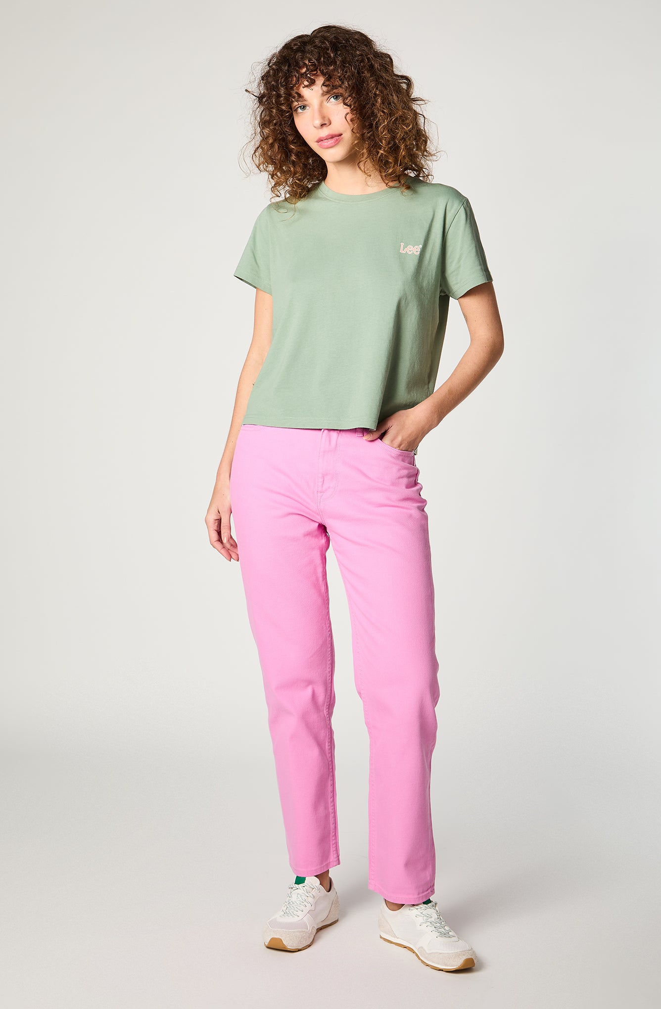 Jeans Tiro Alto Carol Regular Straight Fit Confectionary
