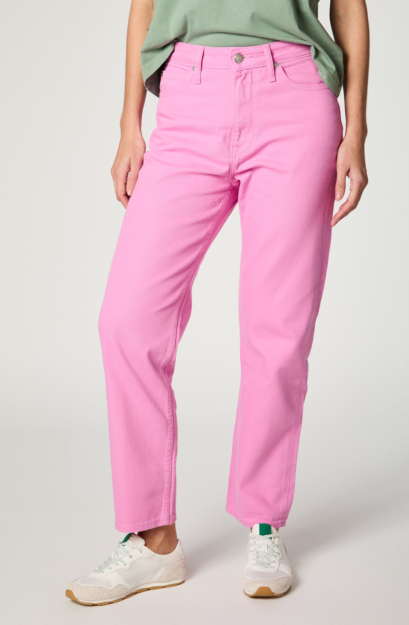 Jeans Tiro Alto Carol Regular Straight Fit Confectionary