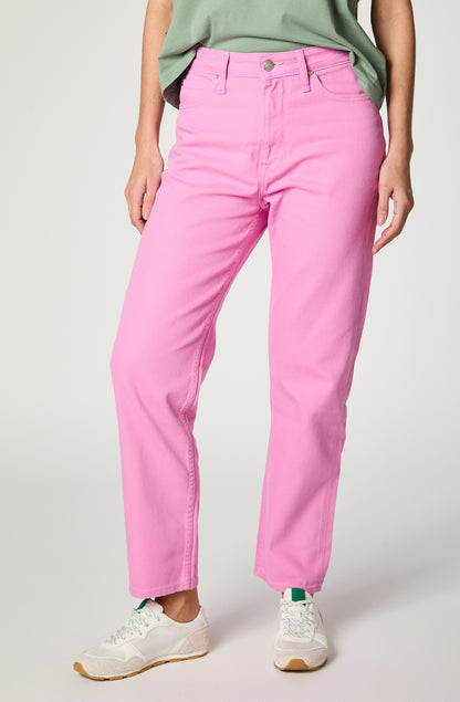 Jeans Tiro Alto Carol Regular Straight Fit Confectionary
